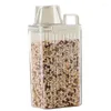 Bottiglie di stoccaggio Scatola pratica con coperchio comodo cereali di riso secco per la casa Contenitore di grande capacità D08D