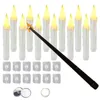 Party -Dekoration schwimmende LED -Kerzen mit Zauberstab Fernbedienung Hexe Halloween Dekor für den Versorgung Geburtstag Hochzeit 2024 Weihnachten