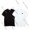 CDG moda męska gra designerka koszulka czerwona sercowa koszulka Commes Dasual Women koszule des odznaki Garcons High Quanlity Tshirts bawełniane hafty haftowe ponadwymiarowa koszulka 809