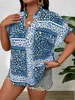 Finjani Womens Plus Size Blome Paisley Stampa toccato a goccia top abbigliamento casual per estate 240403