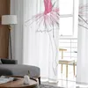 Curtain Hand Drawn Sketch Ballerina Girl Tulle Voile Curtains For Bedroom Window Living Room Sheer Organza Drapes