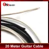 Gitarr 20 meter Vintagestyle Guitar Wire Waxed Covered Presenterad 7strand Pushback Guitar Parts Instrument Cable (10white/10Black)