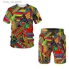 Ensembles de vêtements Hot Vendu African Celebrity Style 3D Print Kids Sets Fashion T-shirts Board Board Shorts TEES TOPS HARAJUKU BARCHES GRIPLES SUITS T240415