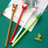 4pcs Merry Christmas Gift Gel Pen For Writing 0.5mm Ballpoint Black Color Ink Pens Santa Claus Tree Deer School A6042