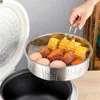 Double Boilers Thick 304 Stainless Steel Food Steamer With Handle Rice Cooker Dumplings Steaming Rack Grid Kitchen Cooking Utensils