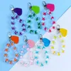 Keychains Creative Six Colors Dripping Oil Love Key Chain Airpods Headphones Protective Case Pendant