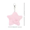 Keychains Plush Five-pointed Star Keychain Cute Pendant Keyring Hanging Ornament Keys Holder Backpack Handbag Charm Gift For Girls