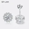 Brincos de garanhão SP-Lam Silver Diamond Luxury Moissanite Earing Wedding Sterling 925 Moda Flower Ladies Mulher 2024