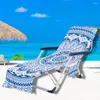 Stoelbedekkingen Mandala Outdoor Beach Sun Lounger Cover met Pocket Comfortabele vrijetijdshanddoek Microvezel Soft