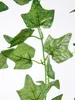 7pcs Ivy Simulation Vine Grüne Pflanze Rebe Home Dekoration Schatten Grüne Streifen Dekoration Künstliche Rebe 240408