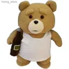 Plüschpuppen Multi-Styles-Film Teddy Bear Ted 2 Plüschspielzeug in Schürze Softgefüllte Tiere Plüsch 43-49 cm Geburtstagsgeschenk für einen guten Freund Y240415