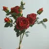 Dekorativa blommor 3st/bukett vintage rose konstgjord blomma bröllop hem dekoration falsk bukett lyxdekoracion para el hogar