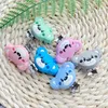 10PCS Bear Silicone Pacifier Clip DIY Baby Teething Teether Necklace Bead Tool Nurs Gift Round Heart Accessories 240407