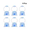 Bouteilles de rangement 6 pcs mâcher gum enfant bébé jouet gumball machine bonbon dispenser créatif toys