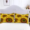 Bedding Sets Sunflower Duvet Cover Set Helianthus Sunflowers Against Weathered Aged Fence Summer Garden Po Decorative 3 Piece