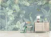 Wallpapers Custom 3D Mural Wallpaper Nordic Vintage Hand-painted Tropical Plants TV Background Wall Decorative Painting