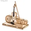 3D Puzzles Robotime ROKR Violin Capriccio 3D Wooden Puzzle Models Kits Musical Instrument DIY Gifts for Child Assembled - TG604K Y240415