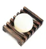 Plats de savon en bambou Contexte de plaque de rangement en bois Conteneur de boîte à plaque de baignoire salle de bain 5449271