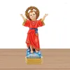 Dekorativa figurer Divine Nino Child Jesus Statue stor katolsk gåva för dop Första heliga nattvardsbröllop Hushållande Christian