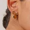 Boucles d'oreilles étalon Youthway Arelproof inoxydless en acier arc de coeur pour les femmes Gift de bijoux de mode romantique 2024