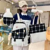 Sac à dos kawaii mignon grande capacité 5pcs / sacs scolaires pour adolescents sacs de mode de mode portables sacs de voyage décontractés portables