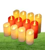 LED Flameless Candles 3pcs 6pcs Lichten batterij bediende plastic pilaar flikkerend kaarslicht voor feestdecor 2206064493431