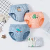 Roupa íntima 5 peças/lote menino roupas íntimas algodão infantil cuecas respiráveis ​​para meninos desenhosuros de dinossauros calcinha infantil