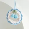 Decorative Flowers Knitting Lily Of The Valley Simulation Fake Flower Hanging Finished Holiday Gift Pink Blue Green KKnitted