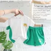 Clothing Sets Toddler Baby Boy Girl Clothing Sets Summer Casual Infant Cute Animal Modeling 2pcs Outfits Cotton T-shirt+Shorts Kids Tracksuit Y240415