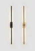 Modern Simple Linear Tube LED Wall Lamp upp Bakgrund Mittemot väggljus Led Bedside Foyer Corridor Black Gold LED SCONCE 212872808