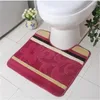 Tapetes de banho modernos estilo minimalista caseiro vaso sanitário em forma de pé em forma de pé de banheiro