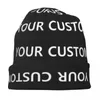 Baskar anpassade diy din bild beanie hattar lägga till design skallies mössa utomhus varma män kvinnor unisex mössor höstens motorhuv