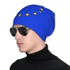 Berets Europe - J'adore le drapeau de l'Union européenne EU Flag en tricot chaud Hip Hop Bonnet Hat d'automne hiver des gabins extérieurs