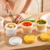 Storage Bottles Fruit And Vegetable Food Containers Ginger Garlic Crisper Refrigerator Organizer For Transparent