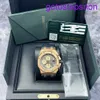 Ap Sports Wrist Watch Royal Oak Offshore Series 26470or Grey Ruthenium Data Face Timer 42mm 18k Cartão de garantia de ouro rosa de ouro rosa