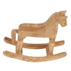 装飾的な置物の木製の置物ヴィンテージ木製馬像彫刻ホームオフィスのリビングルームと新築祭のギフトのための彫刻