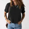 T-shirt pour femmes femmes printemps d'été ronde cou décontracté t-shirt lâches dames basiques à manches courtes t-shirts de haute qualité vêtements plus taille 2024l2403