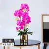 Fiori decorativi falaenopsis pianta in vaso in vaso 3d a mano orchidea set set di nozze decorazioni per la casa ornamenti pografia