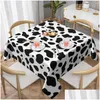 Tischtuch Dalmatian Spot Tischdecke Tierdruck Schutz Modernes Bankett Weihnachtsfeier Design ER Dekoration Drop Lieferung Starthaus G ot3UB