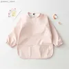 Bibs burp panni di colore solido baby pudri di vestiti mangiando vestiti babici super morbido impermeabile a prova di terra per alimentare abiti da bambino morbido y240415y240417j8um