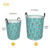 Laundry Bags Soccer Ball And Goal Teal - Dirty Baskets Foldable Large Waterproof Clothes Toys Sundries Storage Basket