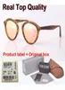 Designer de marca óculos de sol homens gatsby retro vintage tons de óculos redondos lentes de vidro de vidro de vidro com caixa de varejo e lab6457825