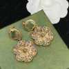 Moda colorida Diamante Padrão Dangle Brincos de lustre mulheres Aretas Arecchini Brass Designer Jóias para Mulheres Jóias de Aniversário de Engajamento de Partidas