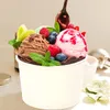 Kubki jednorazowe słomki 50 zestawów pokrywy miski deserowe lody plastikowe miski pp Pudding Opakowanie