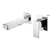 Bathroom Sink Faucets Becola Bright Chrome Waterfall Basin Mixer Faucet Single Lever Wall Mounted Washing Taps Bath Tap