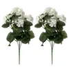 Dekorativa blommor 2st Artificial Begonias Flower With STEM Wedding Po Props Faux Red Decoration Maries