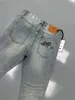 Jeans designer jeans maschi jeans viola donne impilati pantaloni lunghi ksubi strappato jeans spot retrò foro patch buco denim streetwear silm piedi di silm micro pantaloni