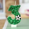 Fourniture de fête Cake de football Bougies Birthday Soccer Cupcake Toppers décoration décoration sur le thème