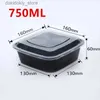 Bento Boxes 10pcs одноразовые пластиковые пищевые контейнеры фруктовые салат Bento Box Prep Storae Lunch Boxes Microwavable Restaurant Suppors L49