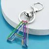 Keychains LETTERES LETTRE PENDANT Keillettes Résine Chaînes clés Anneaux pour femmes Migne ACRYLIC GLITTER COURT DU PORTE